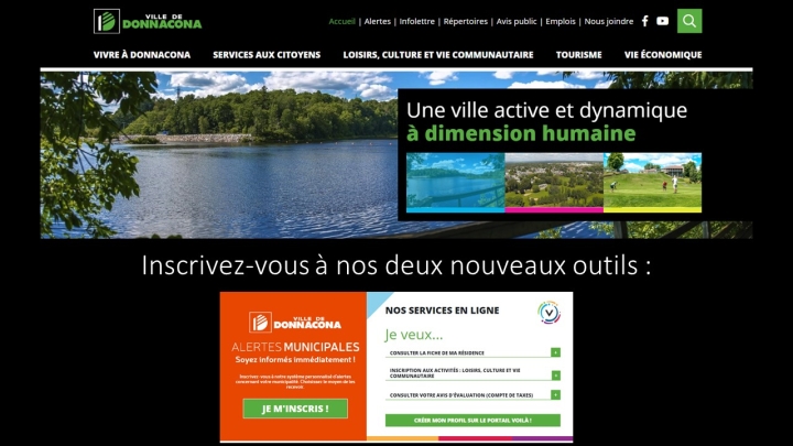 La Ville de Donnacona lance son nouveau site internet