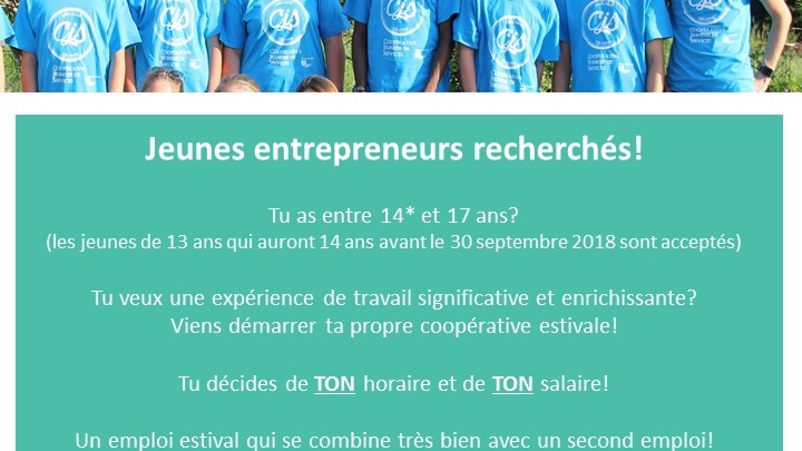 La CJS se renouvelle : jeunes entrepreneurs recherchés!
