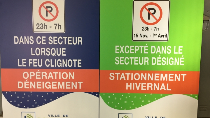 Le stationnement de nuit hivernal permis dans la zone centre-ville