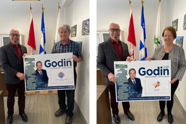 Aides financières de Joël Godin pour deux de nos organismes!